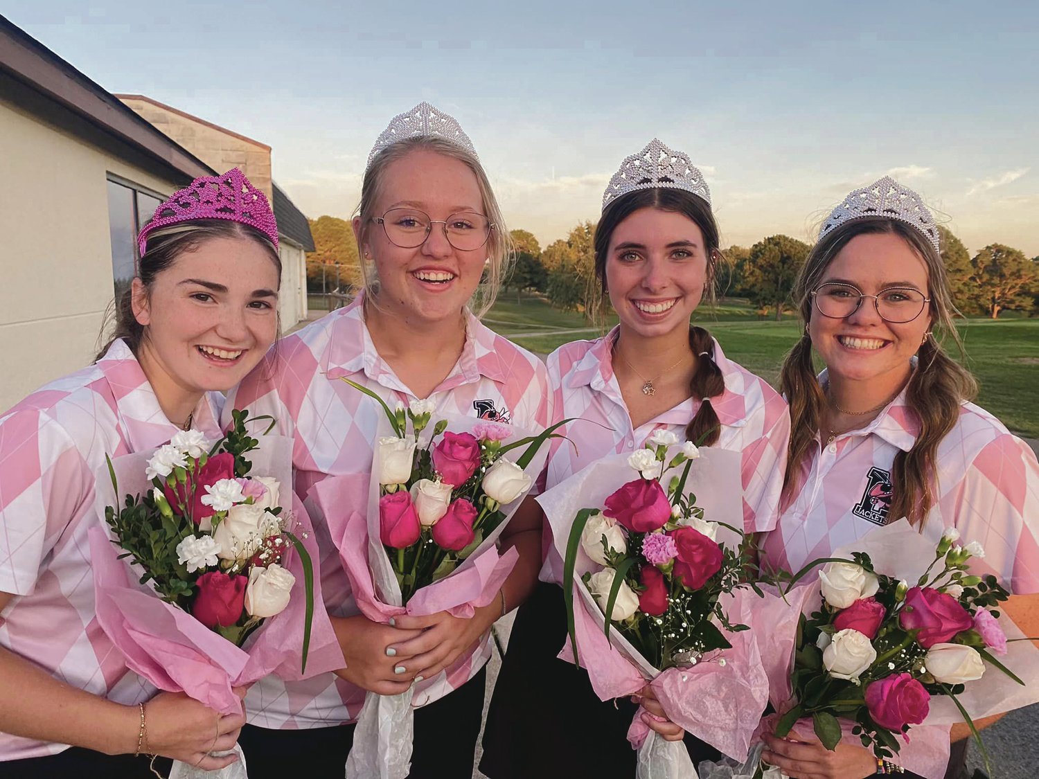 Pictured are the four Lebanon High School golf seniors. Pictured from left, are Emma Hough, Brandi Leifer, Libbee Hays, and Katie Hopkins.